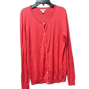 Charter Club Women's Red Cardigan Sweater
